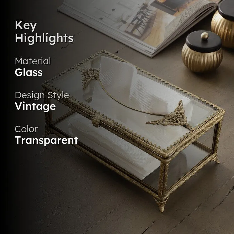 Victorian Glam Glass Tissue Box media 2