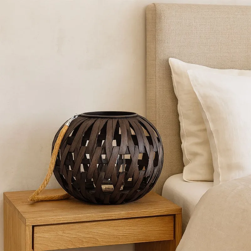 WeaveNest Bamboo Tea Light Candle Holder media 3