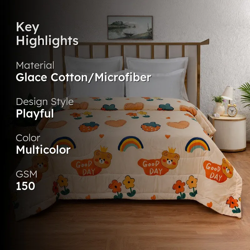 Unicorn Wishes Microfiber Kids Comforters - 150 GSM media 2