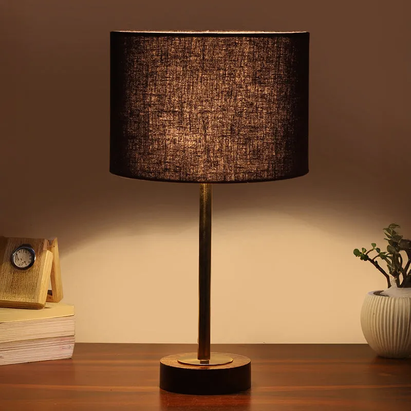Cotin I Rodin Wooden Table Lamp - Black,Gold,Brown media 1