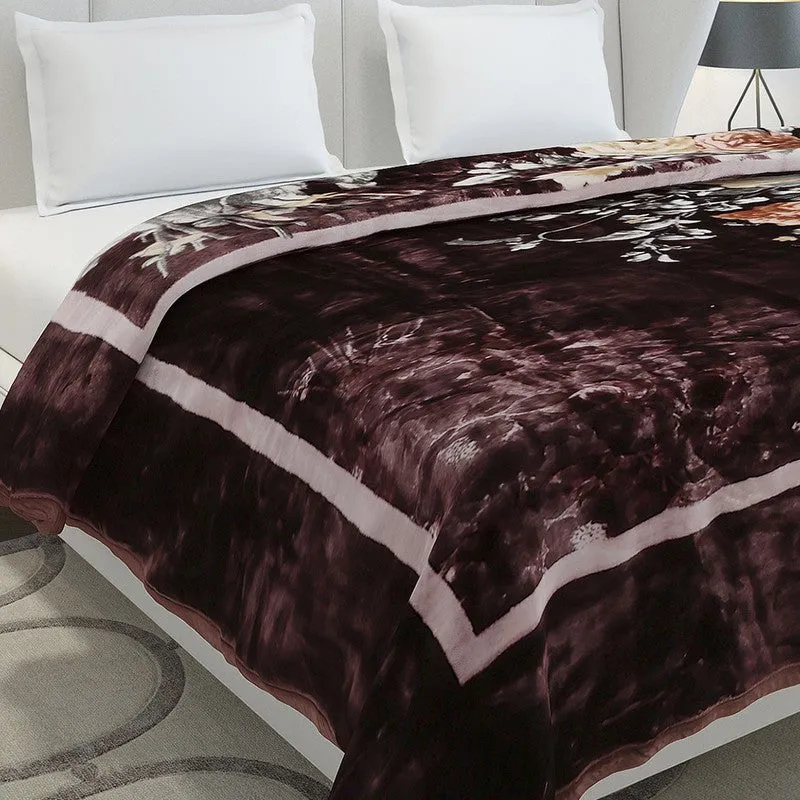 Monte Carlo Midnight Blossom Blanket (Brown) - 947 GSM media 4