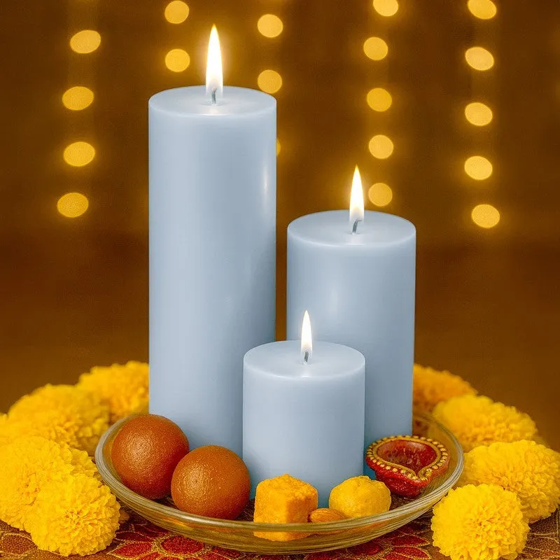 LumiEssence Elegant Scented Candle (Blue) - Set Of Three media 3
