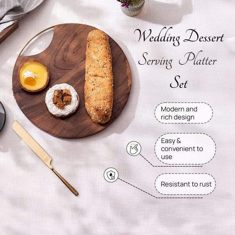 Ebony Wood Platter - Gold media 4