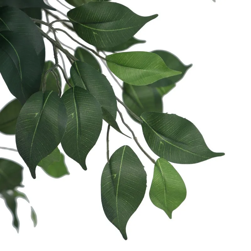 Verdant Calm Artificial Plant With Black Plastic Pot - 7.4 ft media 6