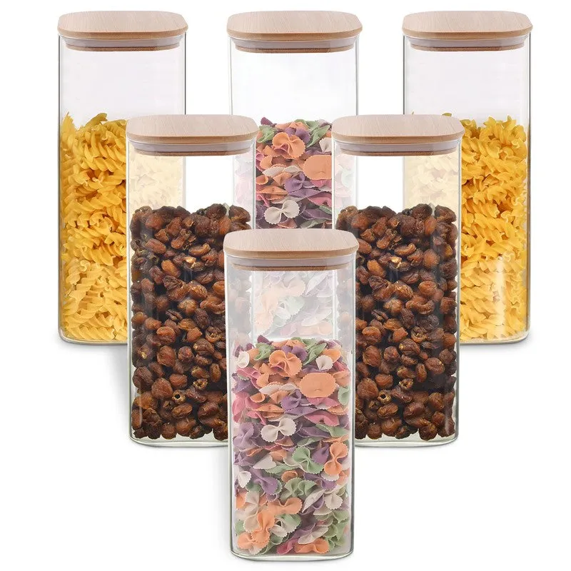 Jarex Glass Jar (1000 mL Each) - Set Of Six - 4