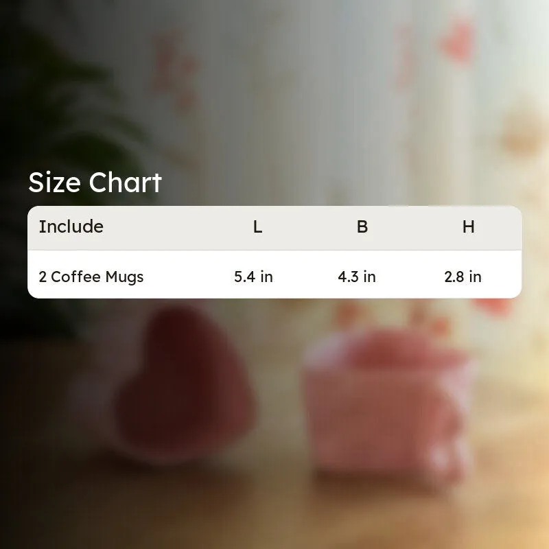 Heart Ceramic Coffee Mug (250 mL Each) - Set Of Two media 8