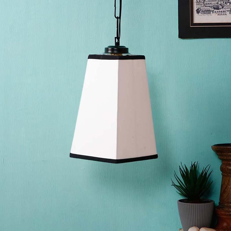 Vintage Cotton Ceiling Lamp - White media 3