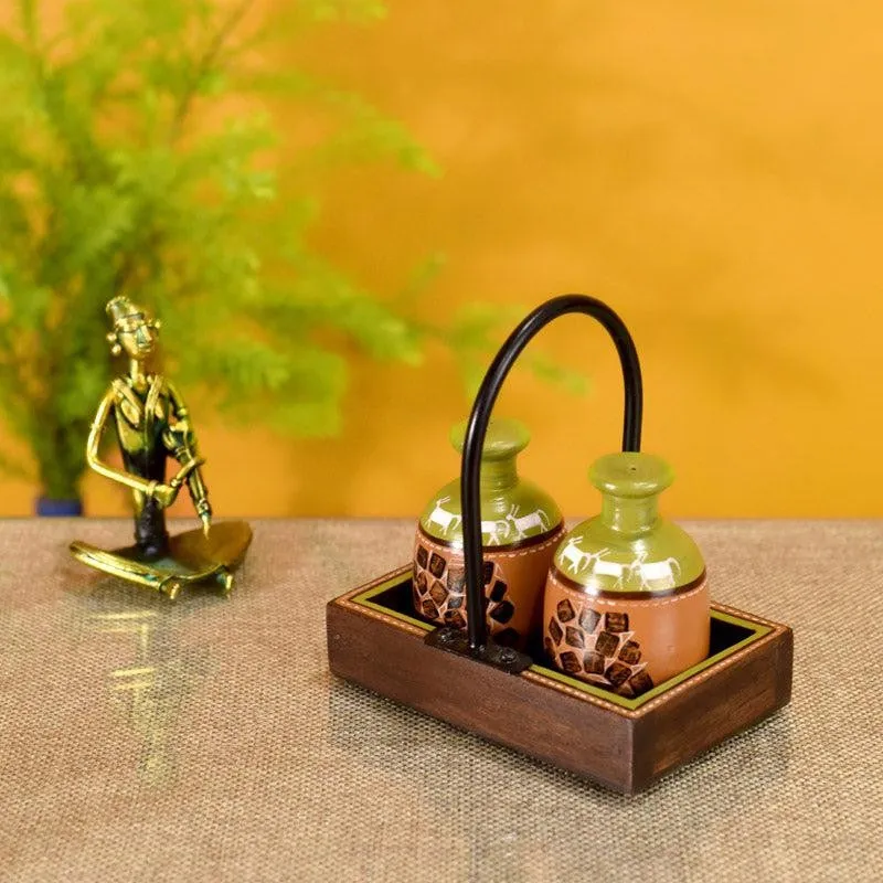 Hoshi Salt & Pepper Shaker With Tray (80 mL Each) - Three Piece Set media 4