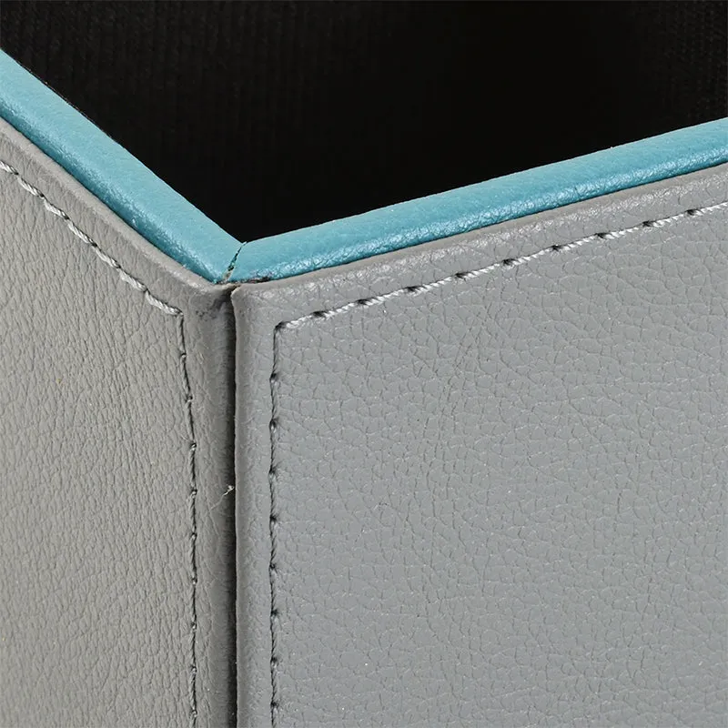 Tisca Faux Leather Desk Organizer - Grey media 5