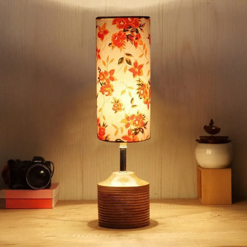 Floral Salad Fabric Table Lamp - Multicolor media 4