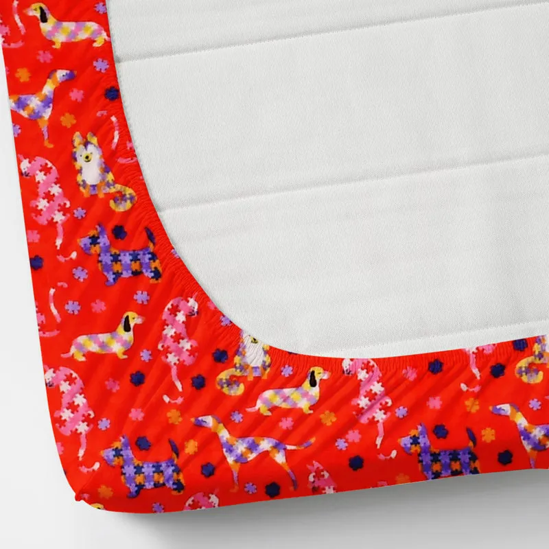 Warm Paws Flannel Cotton Flannel Bedsheet (Red) - 190 GSM media 3