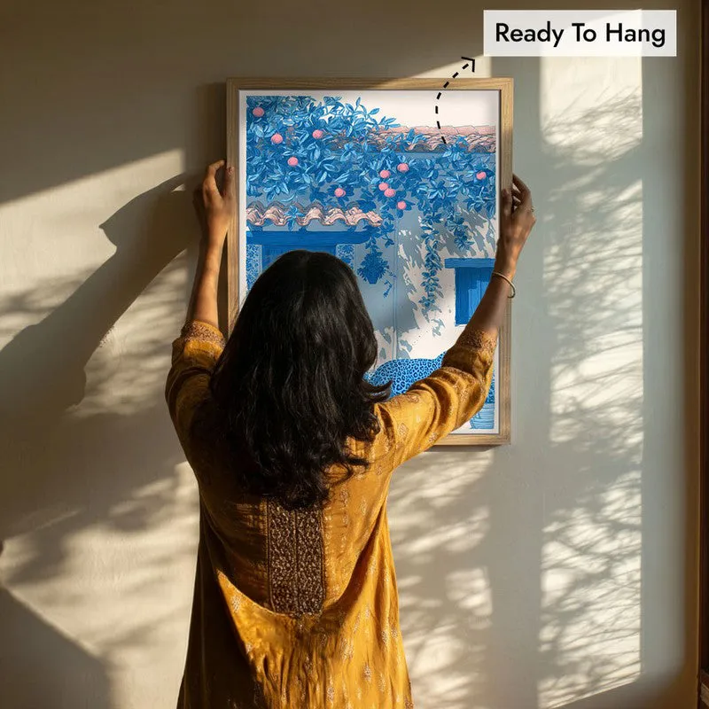 Zest Veranda Canvas Wall Painting - Brown Frame media 8
