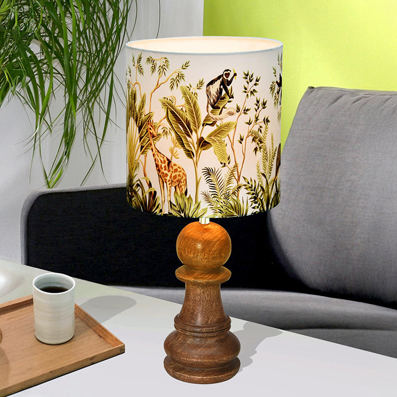 Osprey Curve Fabric Table Lamp - Multicolor