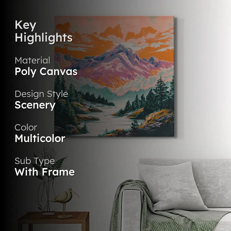 Alpine Forest Wall Painting media 2