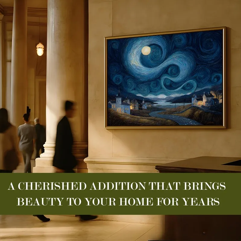 Ethereal Valley Canvas Wall Painting With Frame media 7