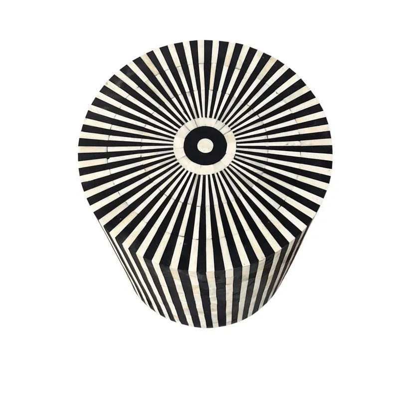 Grano Bone Inlay Side Table - Black media 4