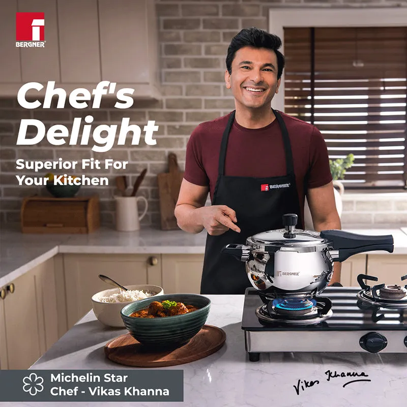 Bergner Stainless Steel Belly Shape Pressure Cooker - 1500 mL media 4