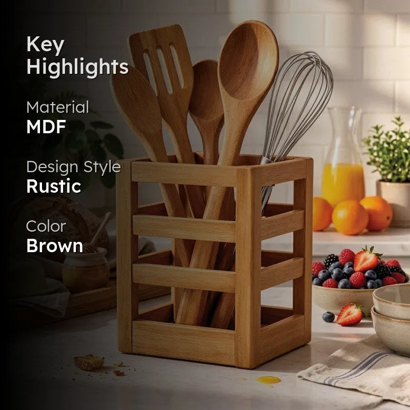 Luxe Grip MDF Rustic Cutlery Stand media 2