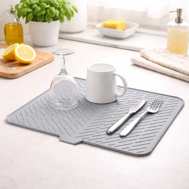 Rioware Comfort Grip Silicone Kitchen Mats - Grey media 1