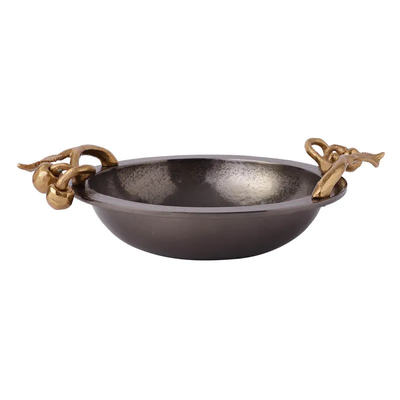 Cherry Vine Accent Bowl - Gold media 3