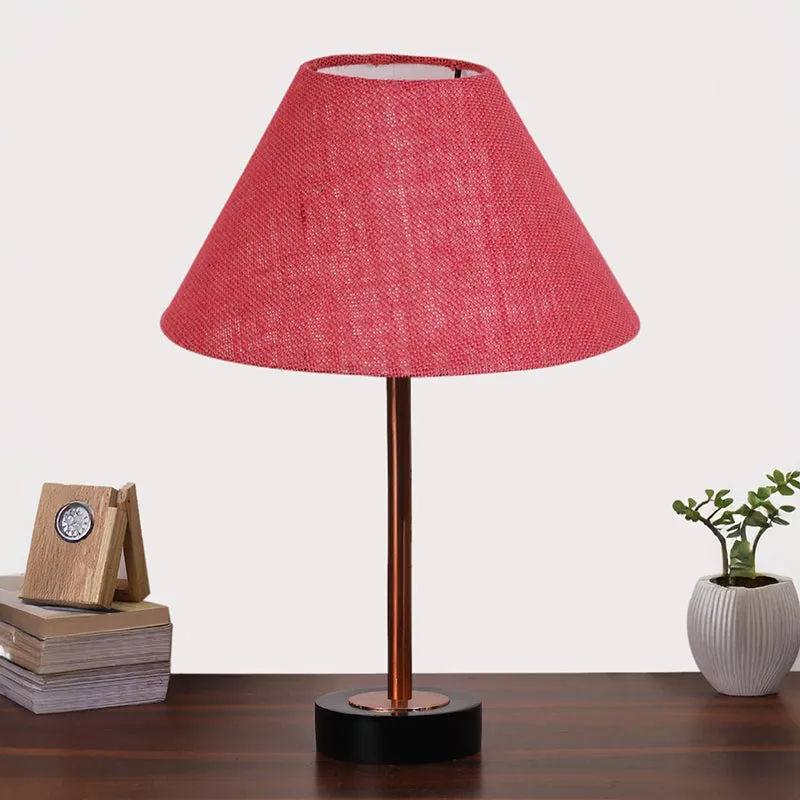 Sienna II Rodin Wooden Table Lamp - Pink,Copper,Black media 3