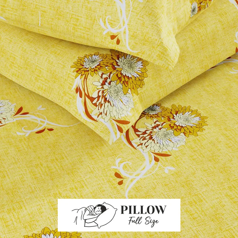 Lopez Flora Cotton Bedsheet (Yellow) - 120 TC media 6