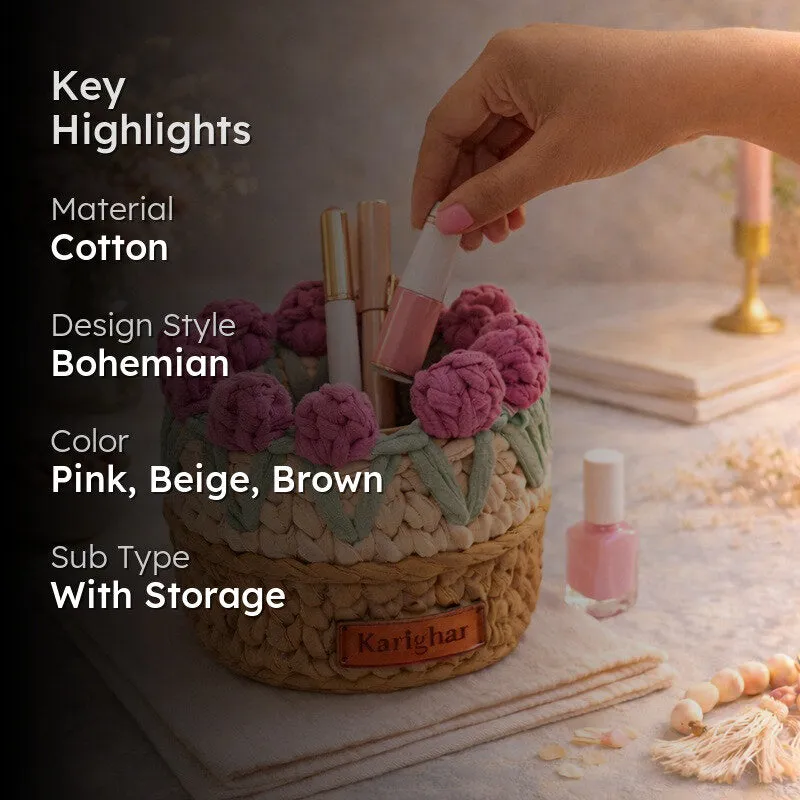 Tulip Twist Cotton Storage Basket media 2