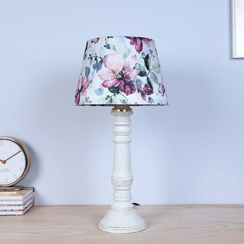 Lumikko Coil Printed Mango Wood Table Lamp - Multicolor media 3
