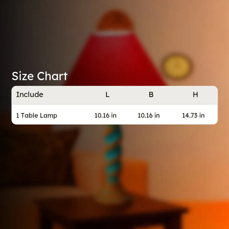 Elara Liora Wooden Table Lamp - Red media 10