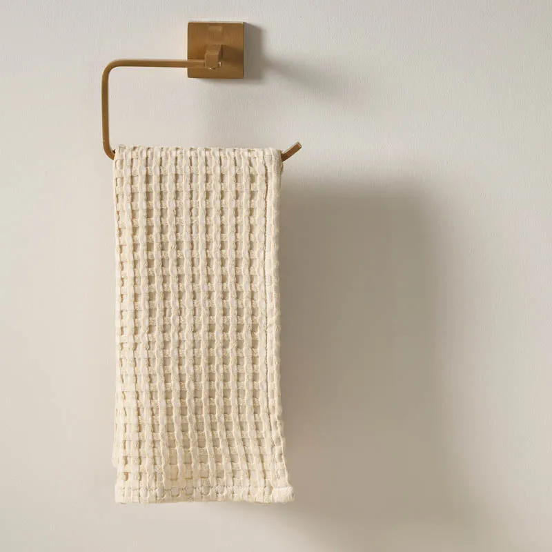 Fluffy Waffle Hand Towel (White) - Set Of Two media 3