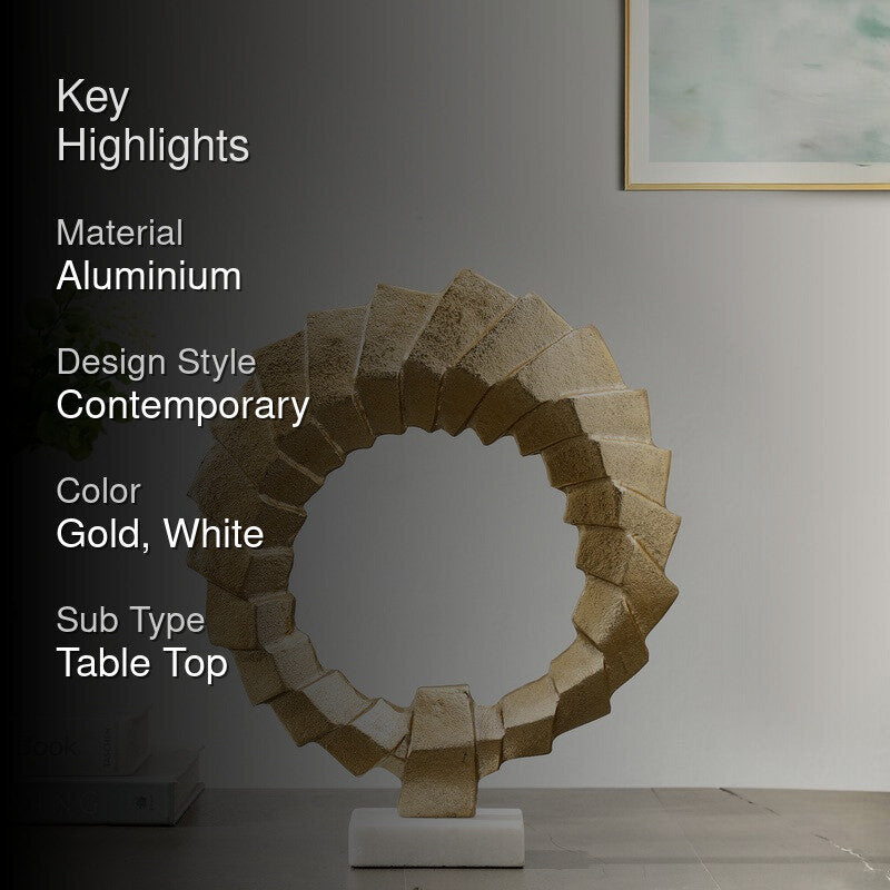 Shadow Wheel Aluminium Showpiece - Gold media 2