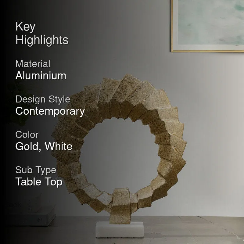 Shadow Wheel Aluminium Showpiece - Gold - 2