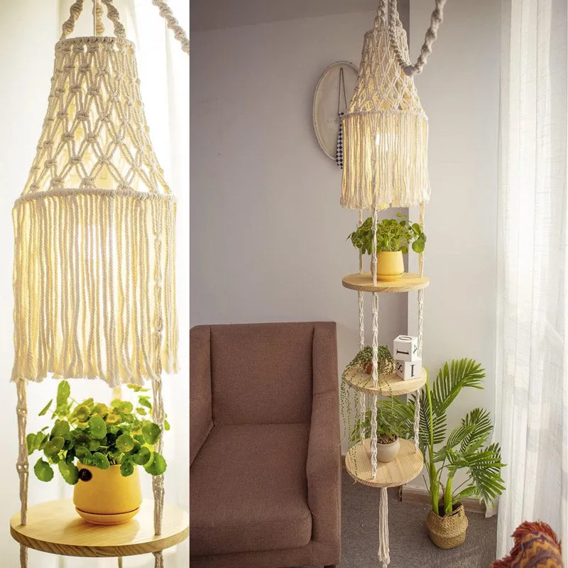 Isando Boho Macrame Shelf media 4
