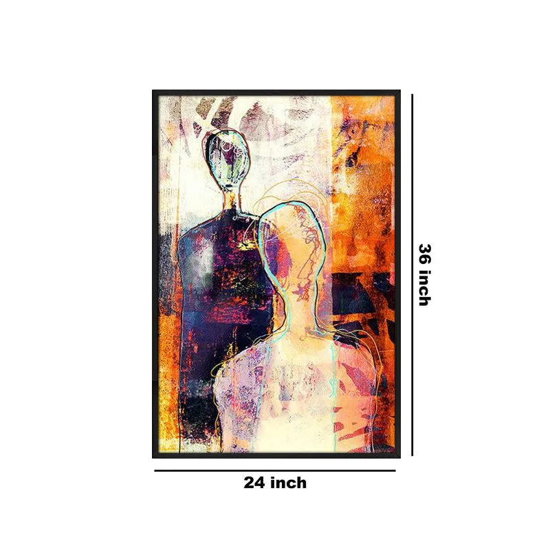 The Duality Of Spirit Abstract Wall Painting With Frame media 6