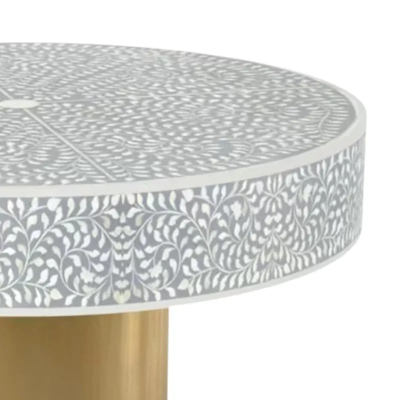 Prestyn Bone Inlay Center Table - Grey media 6