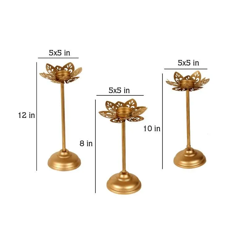 Flora Flow Tealight Candle Holder - Set Of Three media 6