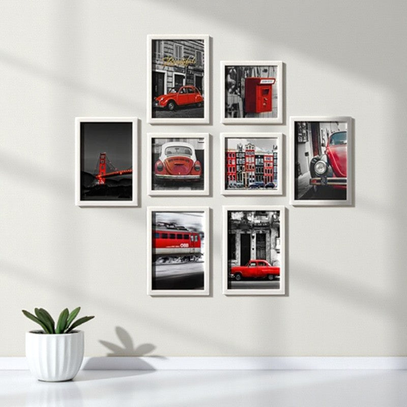 Vintage Red Frames Wall Art - Set Of Eight media 3