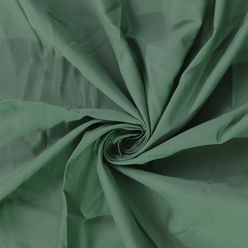 Blanqa Solid Cotton Bedsheet (Green) - 400 TC media 5