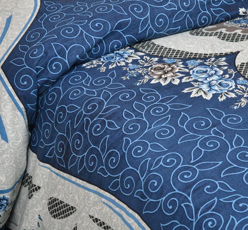 Yashita Printed Cotton Bedsheet (Blue) - 160 TC media 4