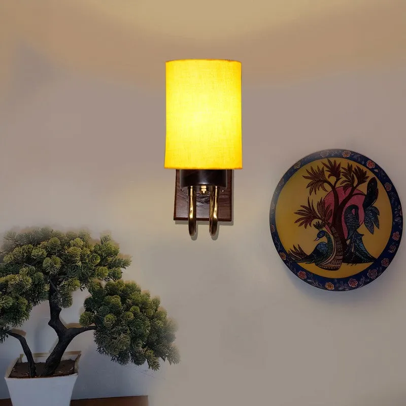 Gilded Arch Cotton Wall Lamp - Yellow media 4