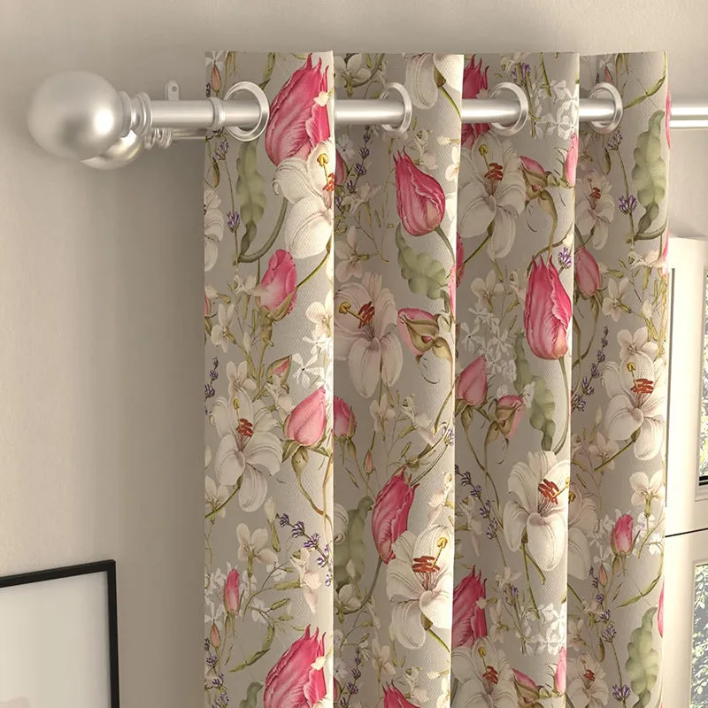 Urban Space Flora Nova Curtain (Grey) - Set Of Two media 3