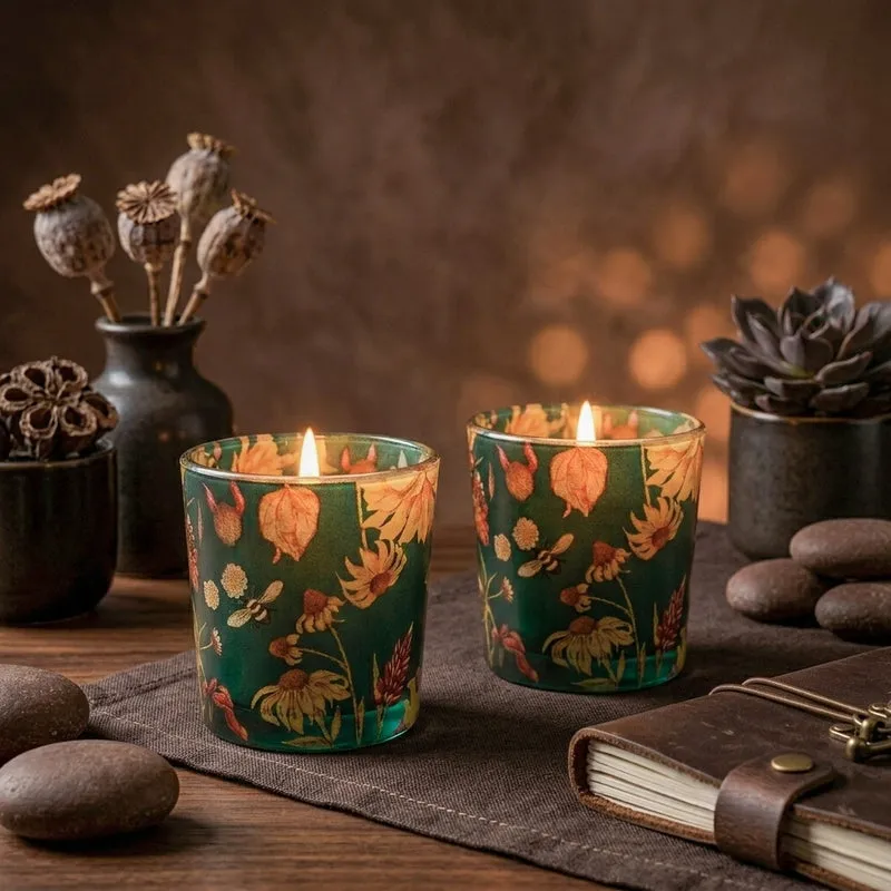 Sanguine Sunflowers Candle Votive - Set Of Two media 4