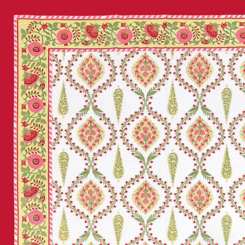 Ambi Bliss Cotton Bedsheet (White,Red) - 180 GSM media 7