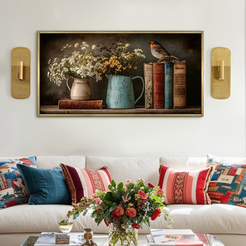 Timeless Perch Canvas Wall Painting With Frame