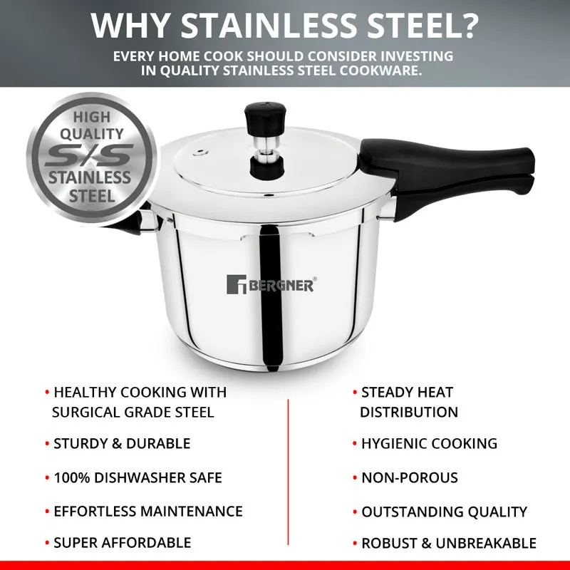 Bergner Induction Safe Pressure Cooker - 5000 ml/20 inches media 7