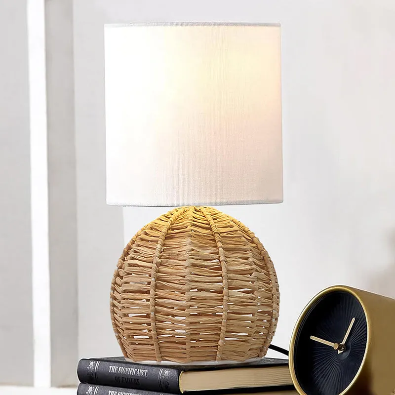 Palladian Raffia Fabric Table Lamp media 1