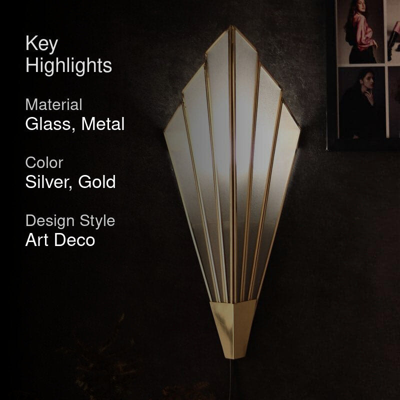 Noble Glass & Metal Wall Lamp media 2