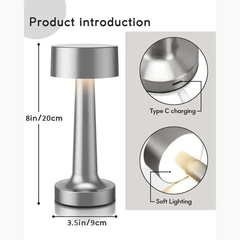 NeoGlow Adaptive Metal Table Lamp - Silver media 5