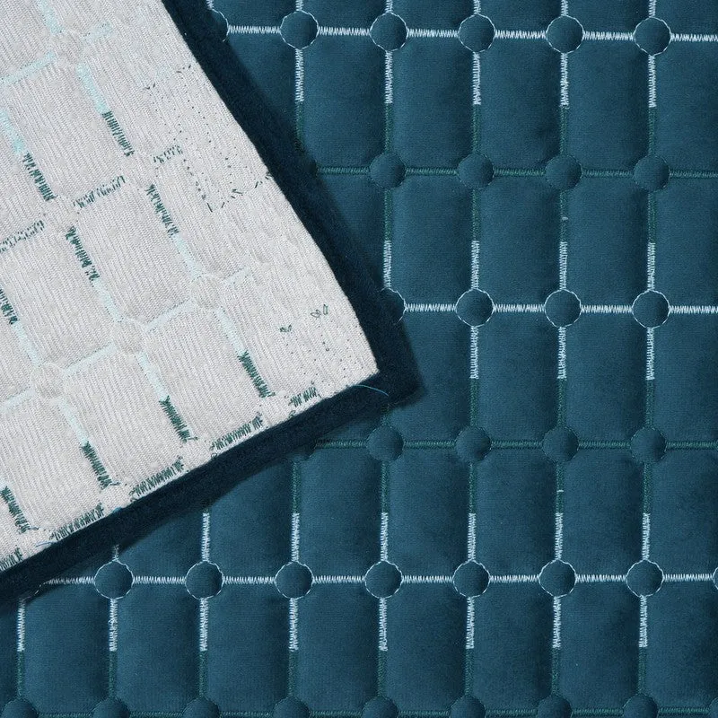 GeoWeave Velvet Sofa Cover - Blue media 5