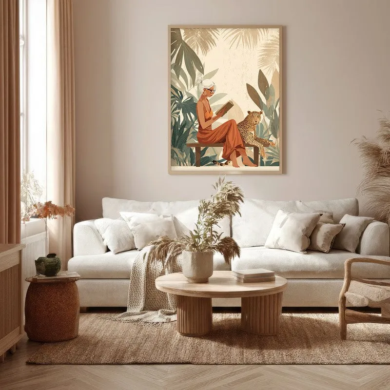 Elowen Canvas Wall Painting With Brown Frame media 5